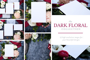 Dark floral  invite mock up bundle featuring mockup, mock up, and mockups