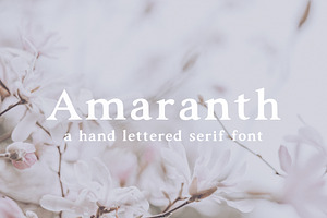 Amaranth Hand Lettered Serif Font