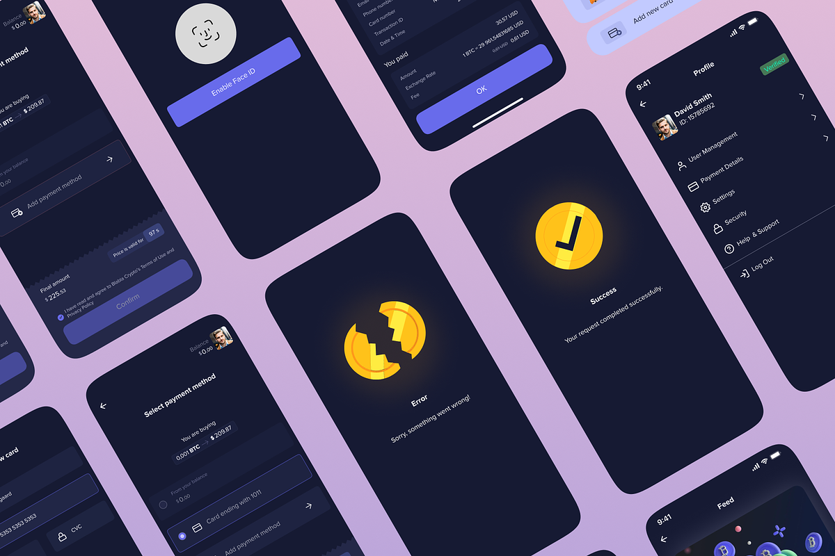 CryptoWallet App UI kit, an App Template by Zhenya_ux (Photo 5 of 6)
