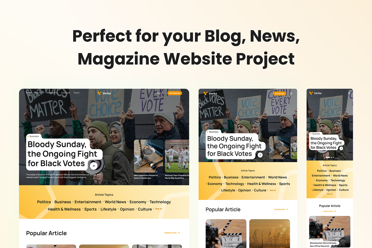 Verba - Multipurpose Blog & News Web, a Landing Page Template by Agensip Design Agency (Photo 10 of 10)