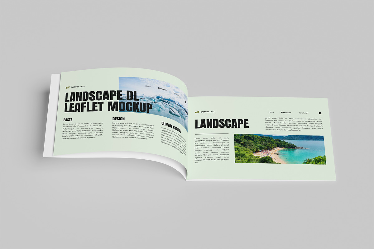 Landscape DL mockup, a Brochure Template by kebunmockup (Photo 3 of 5)
