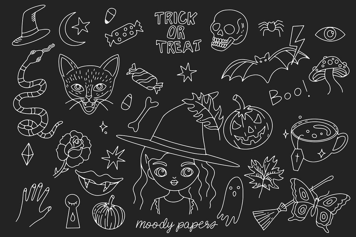 Halloween Clipart, an Illustration by MoodyPapers (Photo 4 of 5)