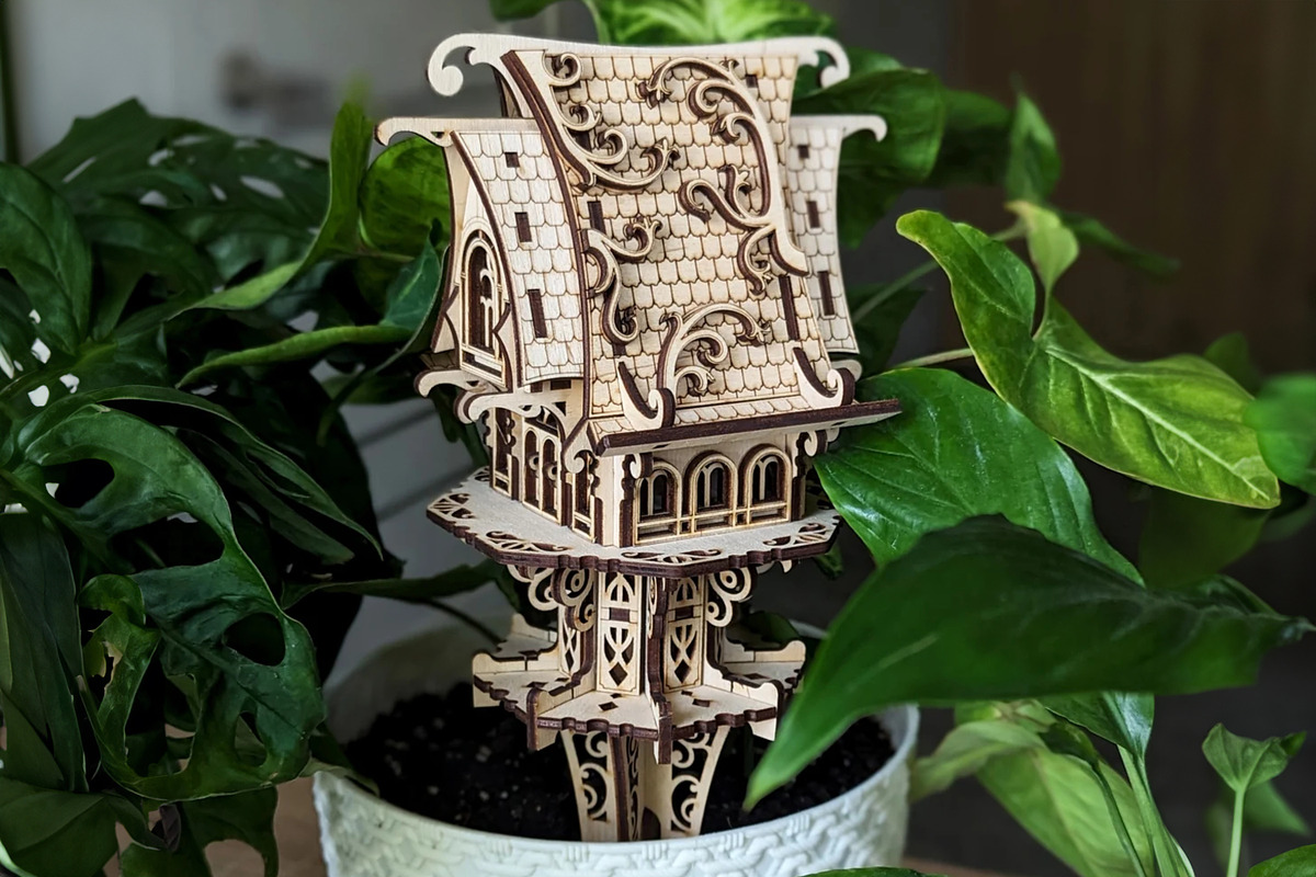 Garden Elf House - Laser Cut Design, an Object Graphic by VectorPainter (Photo 9 of 16)