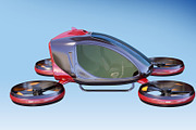 Electric Passenger Drone, a Technology Illustration by iLexx (Thumbnail 5 of 7)