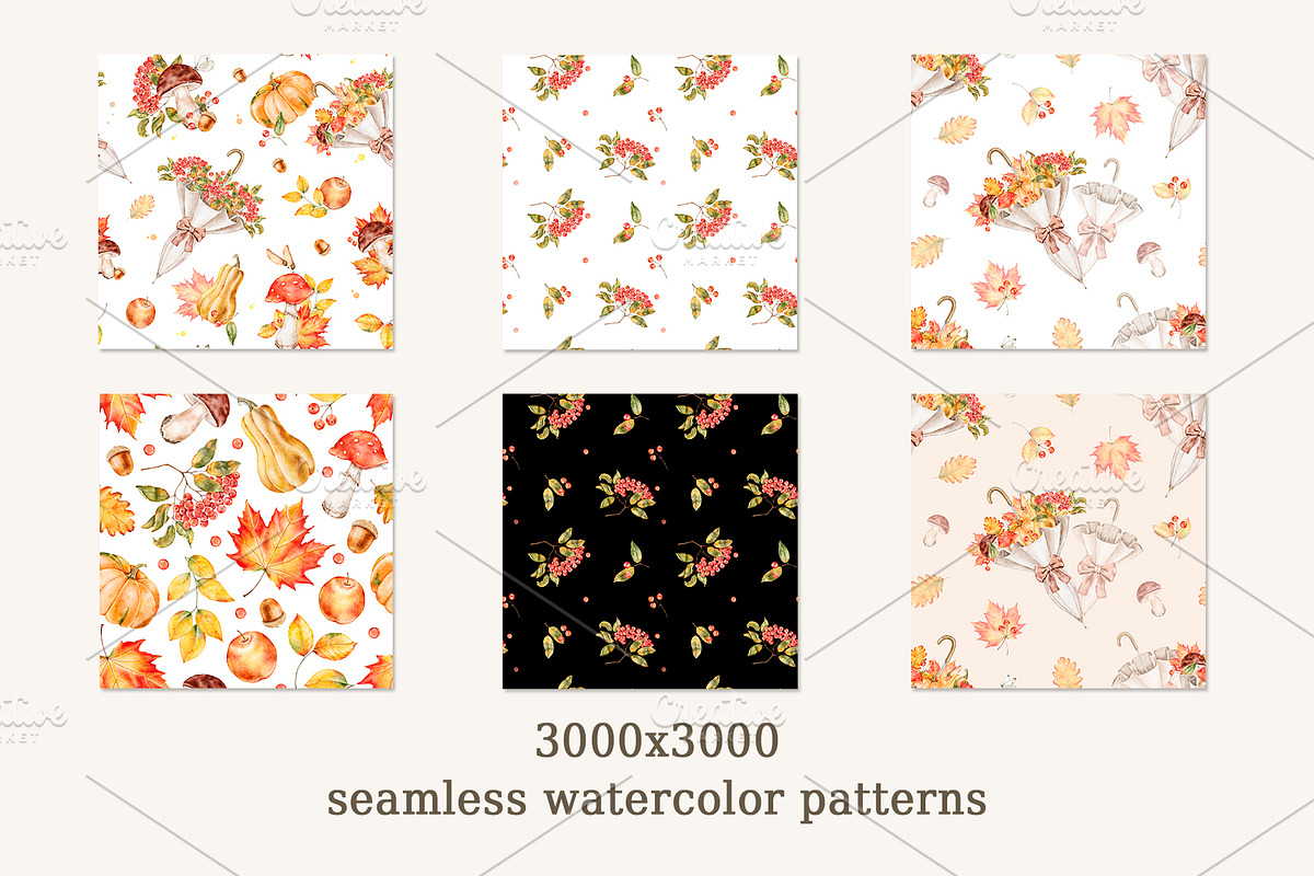 Autumn, Fall watercolor clipart, a Seasonal Illustration by Eves_Aquadreams (Photo 4 of 12)
