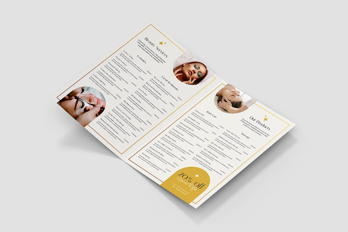 Esthetician Brochure Price List, a Brochure Template by artbart (Photo 4 of 8)
