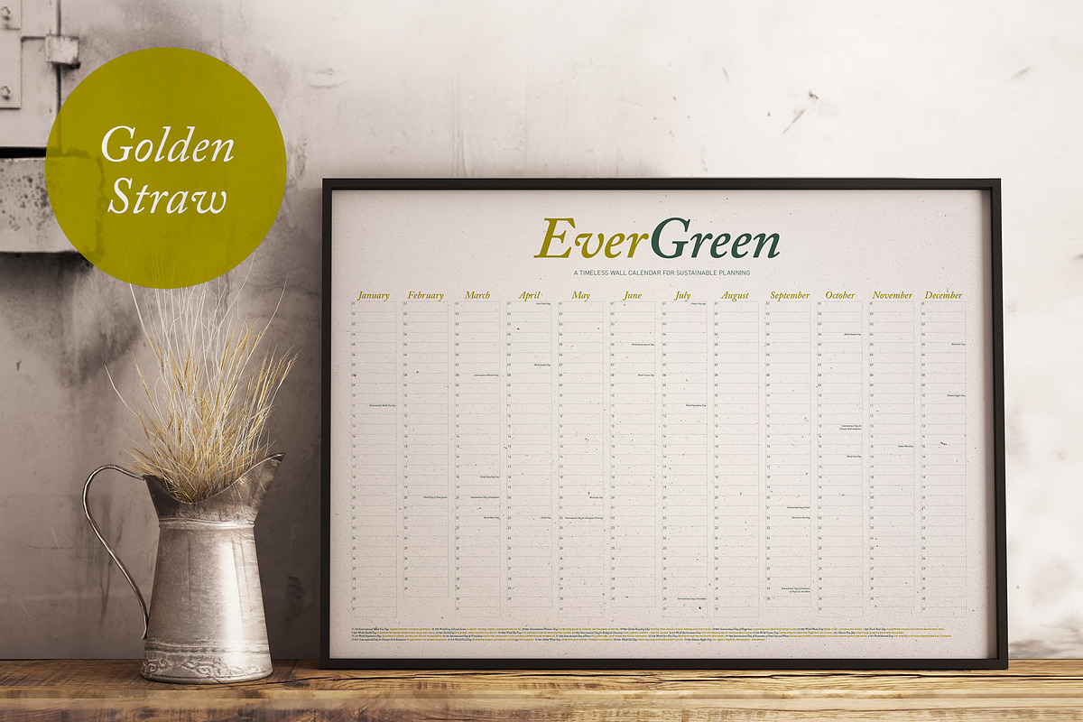 Undated Eco Calendar: Golden Straw preview 2
