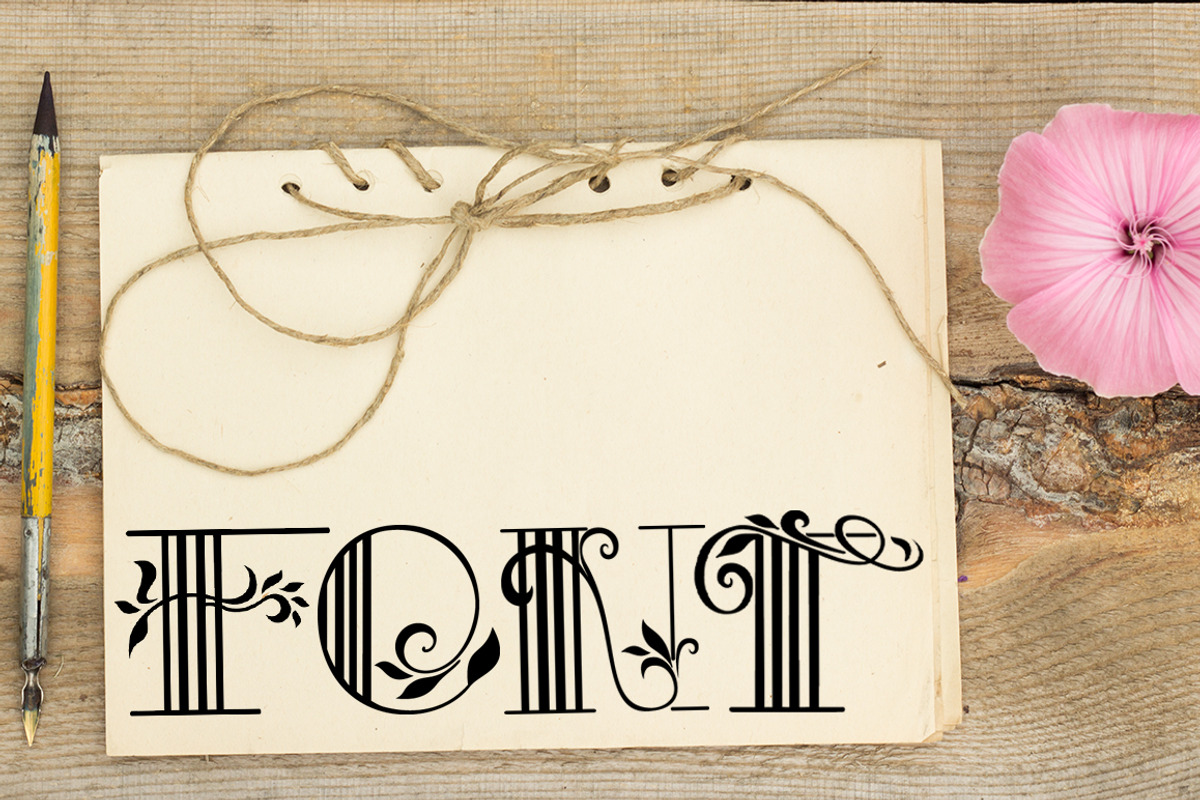 Leaves display font preview 4