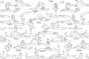 Yoga Class Seamless Pattern, a Pattern Graphic by Franzi draws (Thumbnail 3 of 3)