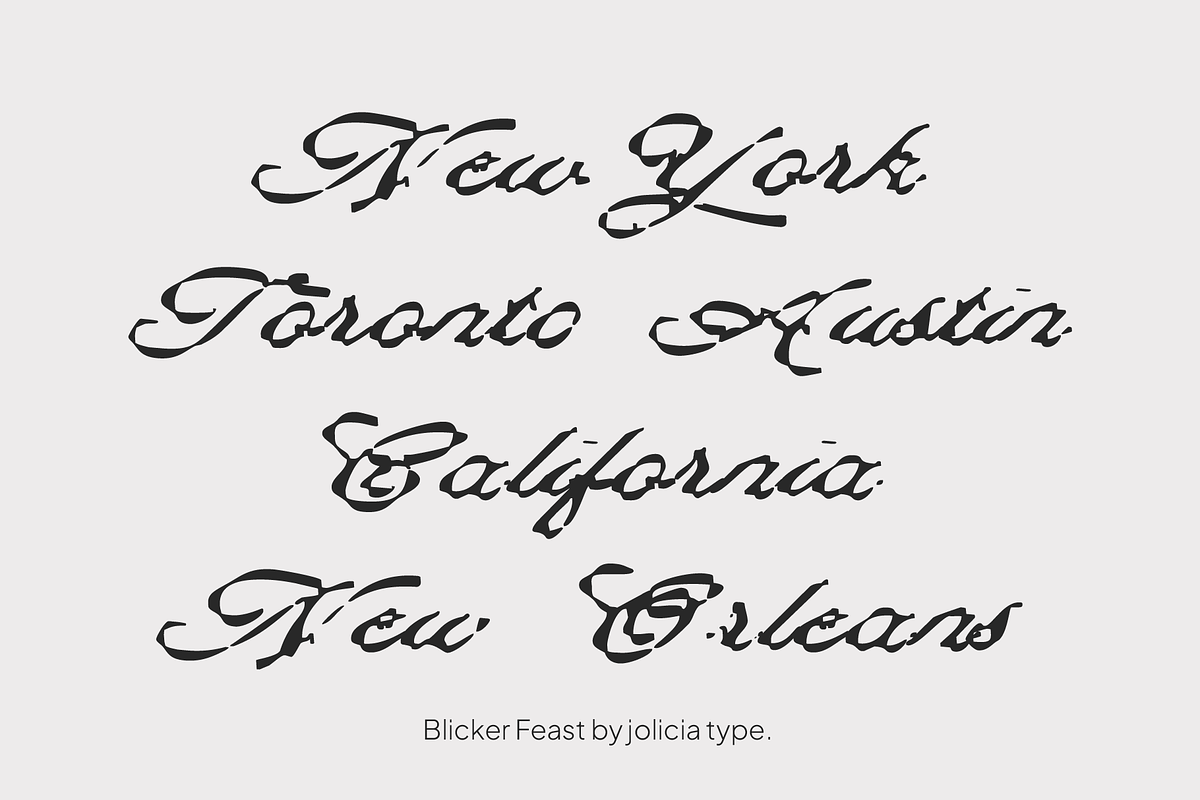 Blicker Feast | Dirty Script Font, a Script Font by Jolicia Type (Photo 3 of 11)