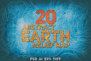 20 Abstract Earth Relief Maps, a Texture Graphic by GarryKillian (Thumbnail 1 of 4)