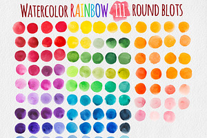 Rainbow Watercolor Texture Set