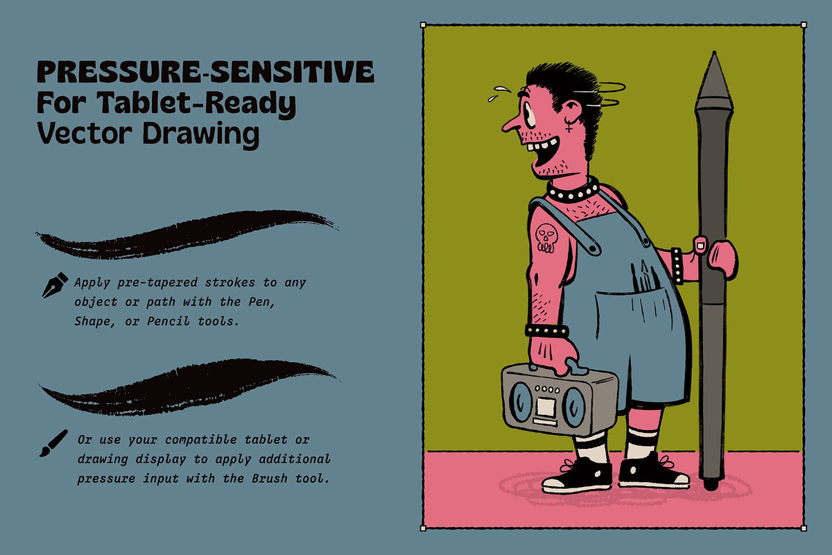 Bézier Buddy brushes for Affinity, a Brush Add-On by True Grit Texture Supply (Photo 5 of 10)