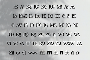 YE Ligature Font Logos