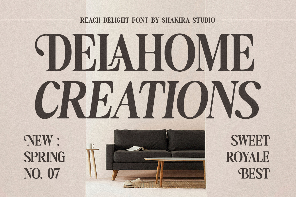 Reach Delight - Modern Retro Serif, a Serif Font by Shakira Studio (Photo 5 of 10)