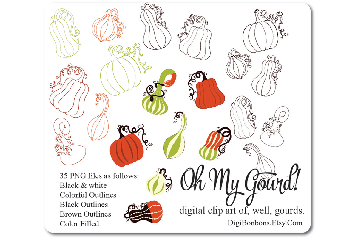 Oh My Gourd Graphics, an Illustration by Digibonbons (Photo 2 of 3)