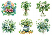 Saint Patrick’s Day Bouquet Clipart, an Illustration by Daily.Designs (Thumbnail 3 of 8)