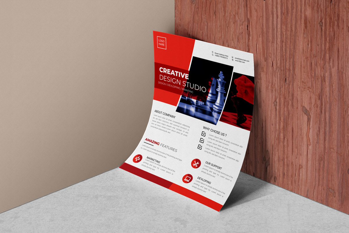 Corporate Creative Studio Flyer, a Flyer Template by BrandlyTemplate (Photo 3 of 3)