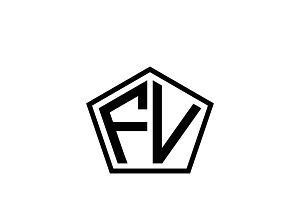 FV Logo Design Vector Template