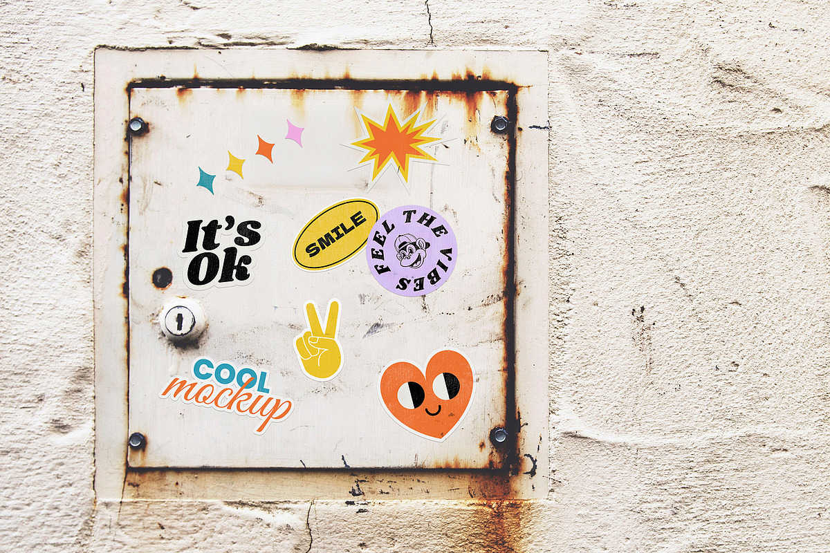 Street Stickers Creation Mockups, a Mockup by Luuqas Design (Photo 2 of 5)