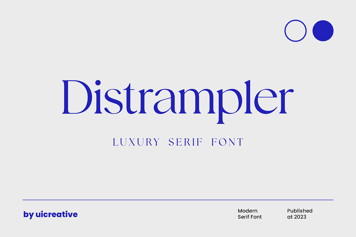 Distrampler Luxury Serif Font, a Serif Font by UICreative (Photo 1 of 13)