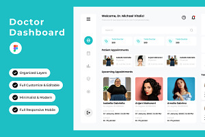 LifeCare - Doctor Dashboard, an UI Kit Template by twinstd