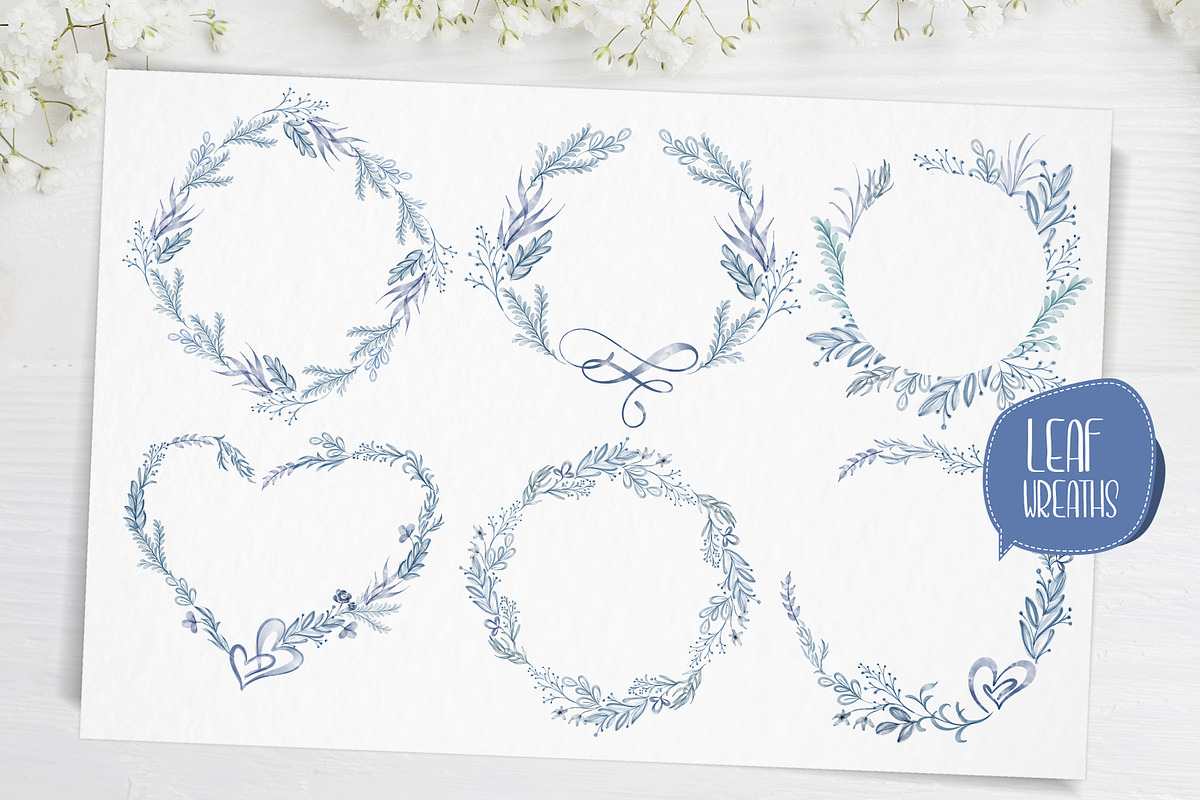 Watercolor Leaves Collection, an Object Illustration by Happy Letters (Photo 9 of 10)