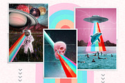 Psychedelic rainbows collage creator, an Object Graphic by LaVika (Thumbnail 2 of 9)