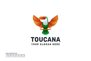 Toucan Gradient Colorful Vector Logo, a Branding & Logo Template by yuanesei