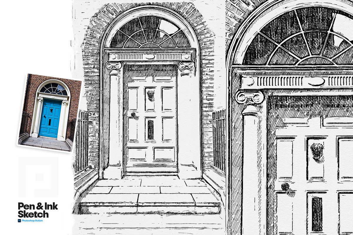 Pen and Ink Sketch Photoshop Action, an Action Add-On by Shovajit (Photo 14 of 17)