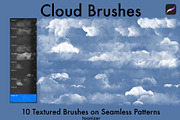 Seamless Cloud Brushes for Procreate, a Brush Add-On by Toonizer (Thumbnail 1 of 4)
