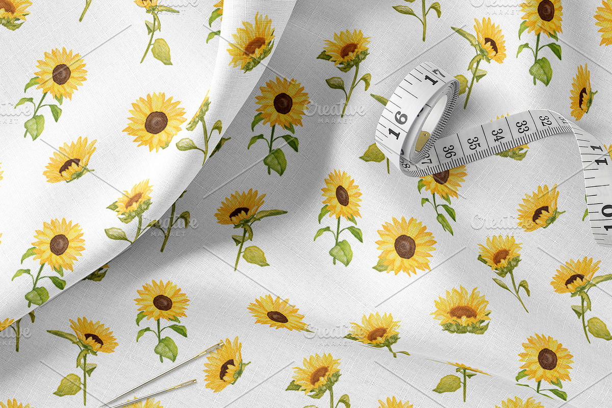 Wildflowers, stripes, checks bandle, a Pattern Graphic by Oksana Dovhopol Art (Photo 8 of 23)