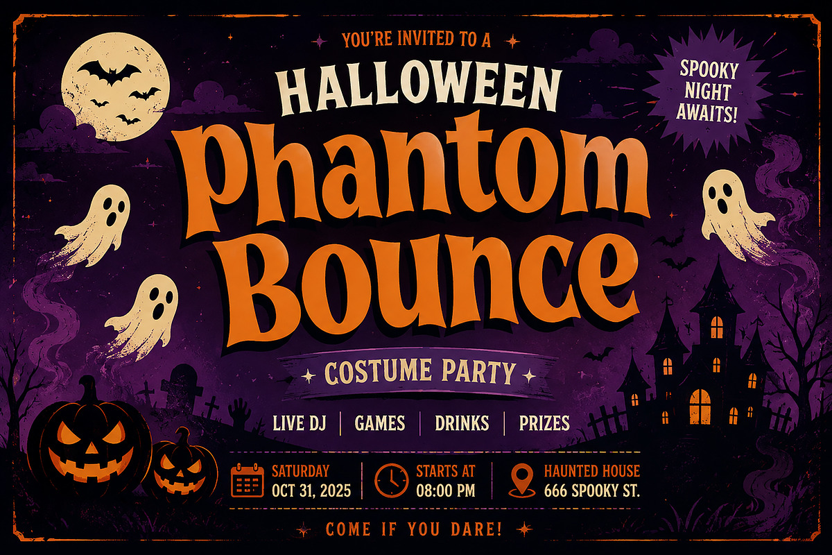 Phantom Bounce – Spooky Display Font, a Slab Serif Font by Wow Magic (Photo 3 of 4)