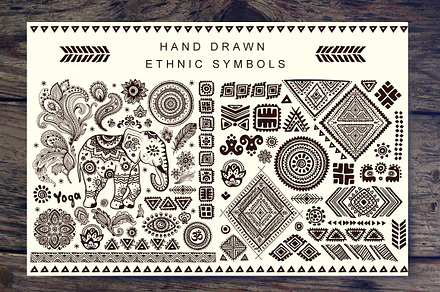 Set of Ethnic ornaments and symbols