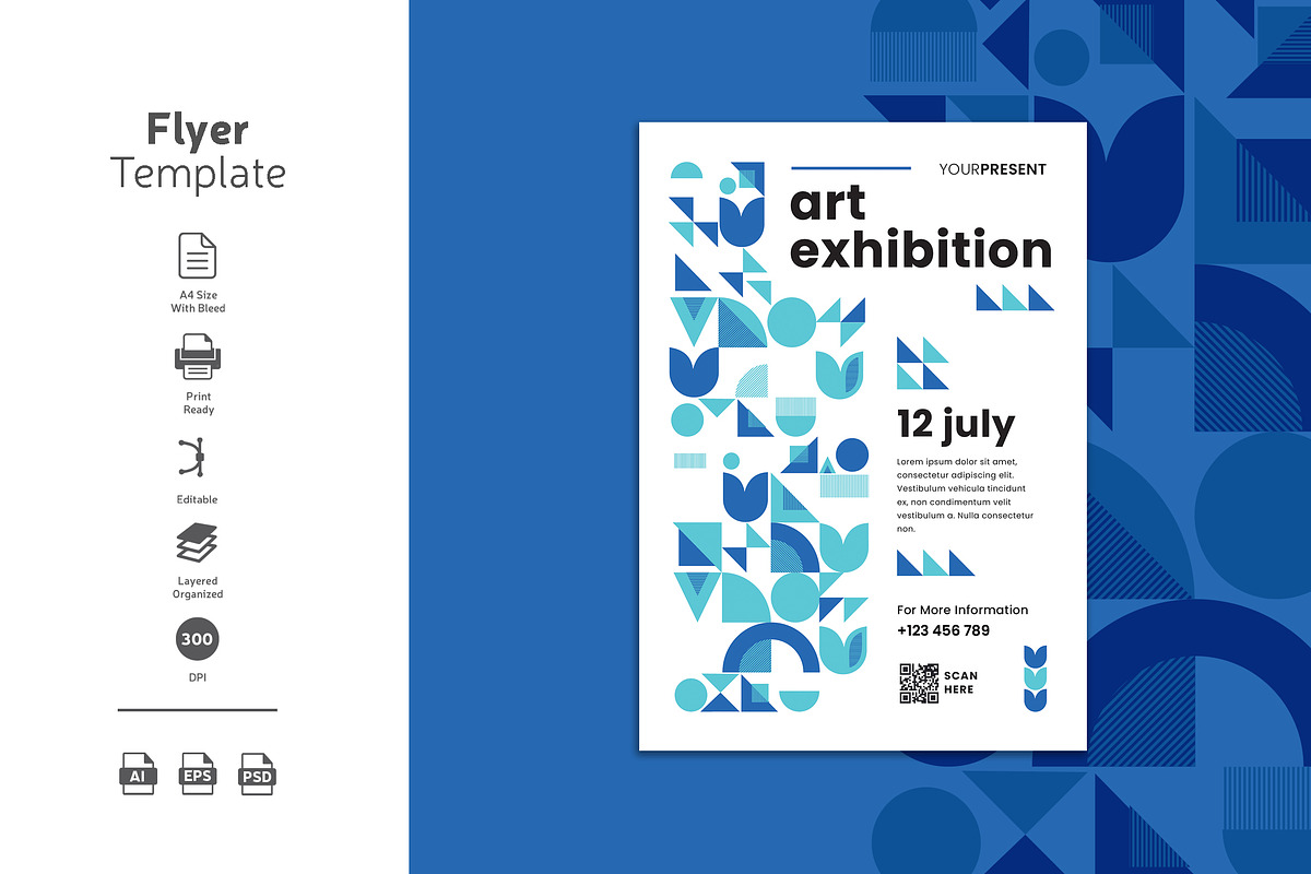 Art Exhibition Flyer Template, a Flyer Template by Jiwstudio (Photo 1 of 2)