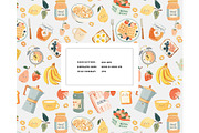 Good morning pattern breakfast food, a Pattern Graphic by Milatoo (Thumbnail 3 of 3)