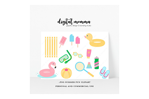 Summer Fun Clipart, PNG Graphics