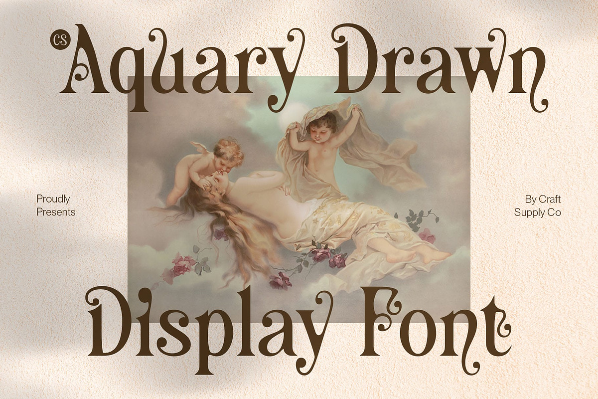 CS Aquary Drawn, a Serif Font by Craft Supply Co. (Photo 1 of 8)