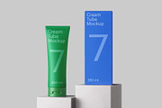 Cosmetic Tube Mockup, a Packaging Mockup by GraphicWave (Thumbnail 1 of 6)