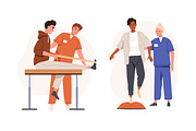 Physical therapy, rehabilitation set, a Healthcare Illustration by Good Studio (Thumbnail 2 of 9)