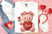Crochet Yarn Valentine Teddy Bear Pn, an Illustration by DreamPrint404 (Thumbnail 5 of 8)