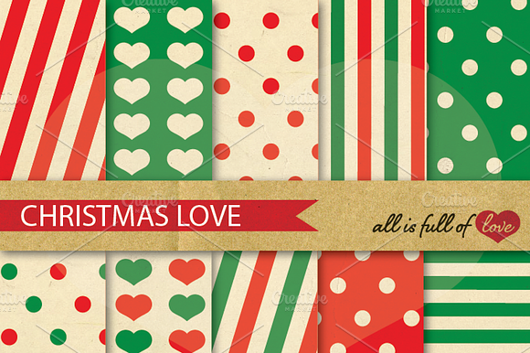 Retro Christmas Background Paper preview 2