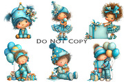 Whimsical Birthday Kids Clipart, an Illustration by Craft Nest (Thumbnail 5 of 6)