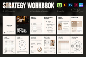 Brand Strategy Workbook Template, a Magazine Template by Studio Monova