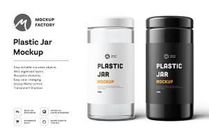 Plastic Jar Mockup