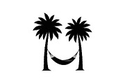 Palm Tree Hammock Silhouette Bundle, an Object Graphic by jahid234 (Thumbnail 8 of 30)