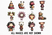 Whimsical Christmas Clipart Bundle, an Illustration by Craft Nest (Thumbnail 4 of 6)