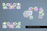 Retro vibes cliparts, vector., an Object Graphic by VaraNa Art (Thumbnail 6 of 11)
