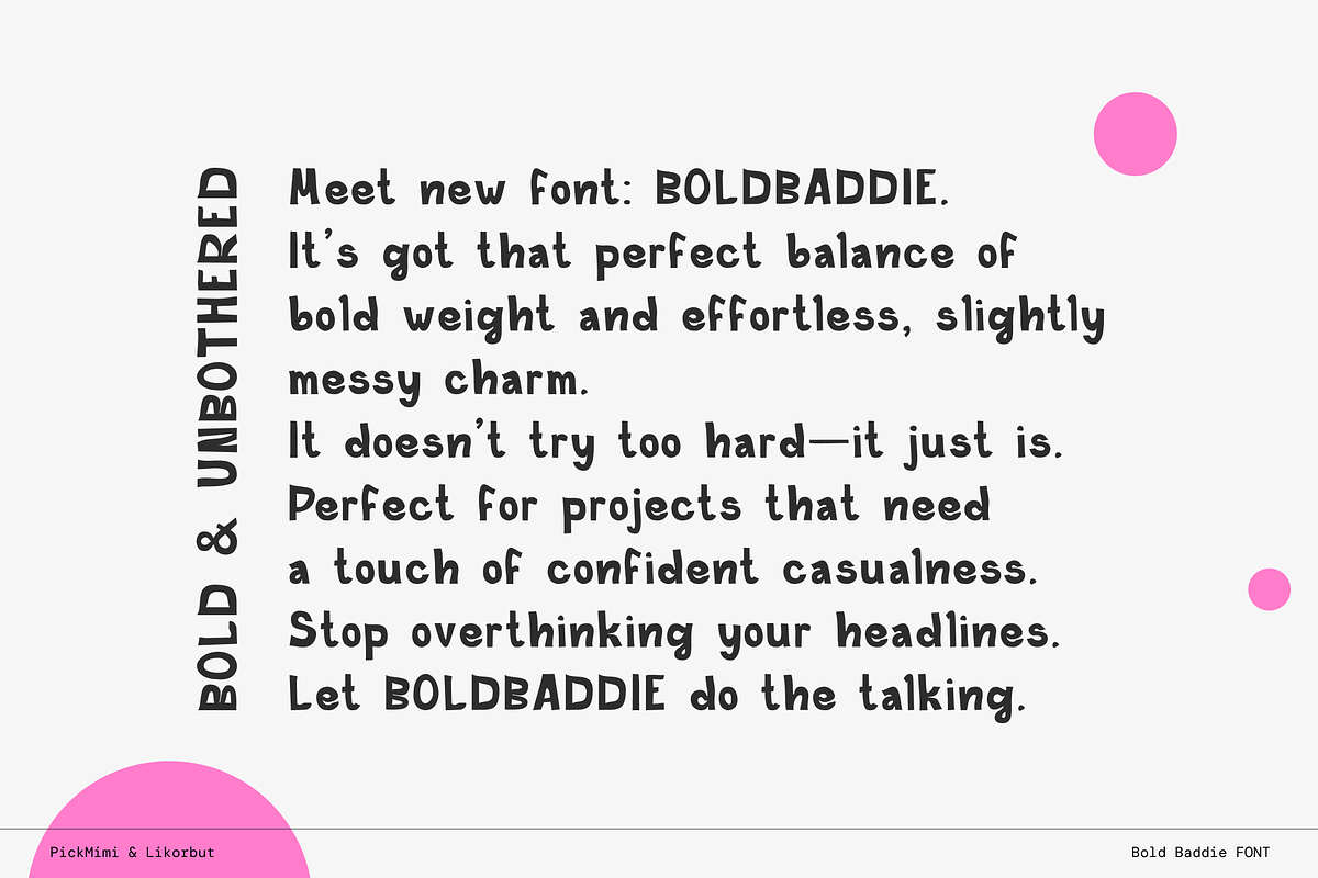 Bold Baddie Display Font, a Font by PickMimi (Photo 5 of 7)