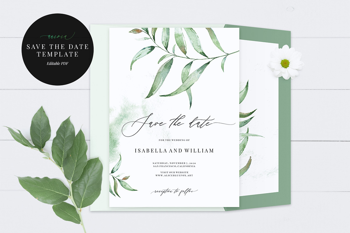 Wedding Invitation Bundle, Aurora, an Invitation Template by Alice Bluefox (Photo 7 of 17)